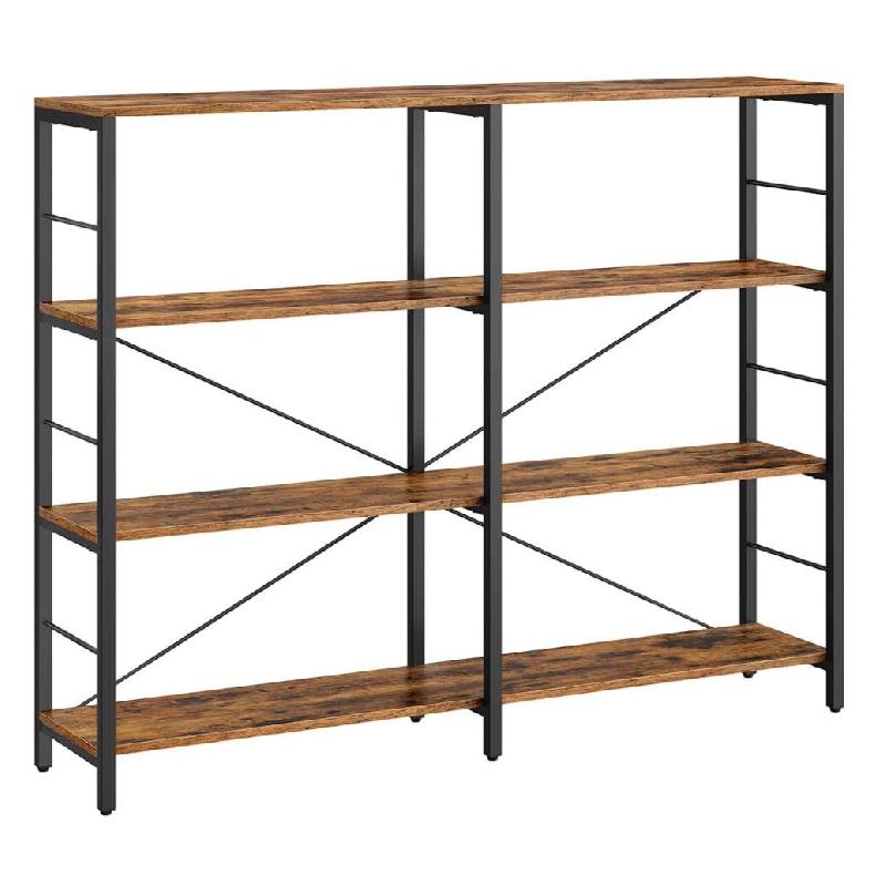 Helloshop26 - Bibliothèque 6 niveaux étagère de rangement meuble 30 x 120 x 1725 cm style industriel pour salon bureau balcon 12_0004185 - 30002223_0