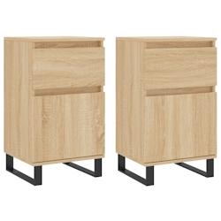 Helloshop26 - Buffet bahut commode armoire meuble de rangement organisateur cuisine salle de séjour salons lot de 2 sonoma 40 x 35 x 02_0036806 - 300_0