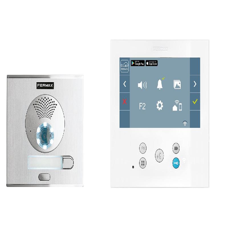 Kit interphone vidéo Fermax 9471 Veo-XL Wifi Duox Pluscolor à 1 ligne - 8424299094717_0