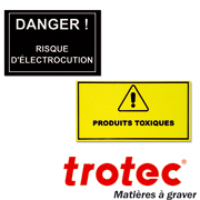 Matière à graver extérieur SAFE T MARK - polymère ignifugé pour usage intérieur et extérieur_0