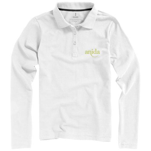 Polo manches longues pour femme Oakville - 100% coton, maille piquée 200 g/m²_0