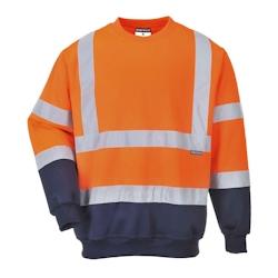 Portwest - Sweat-shirt bicolore HV Orange / Bleu Marine Taille 2XL_0