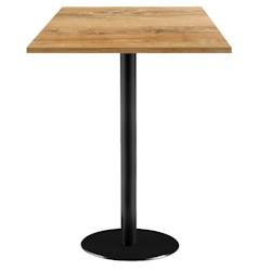 Restootab - Mange-debout 60x60cm - modèle Rome chêne slovène - marron TB-ROMFF-6060M-CH.SLO_0