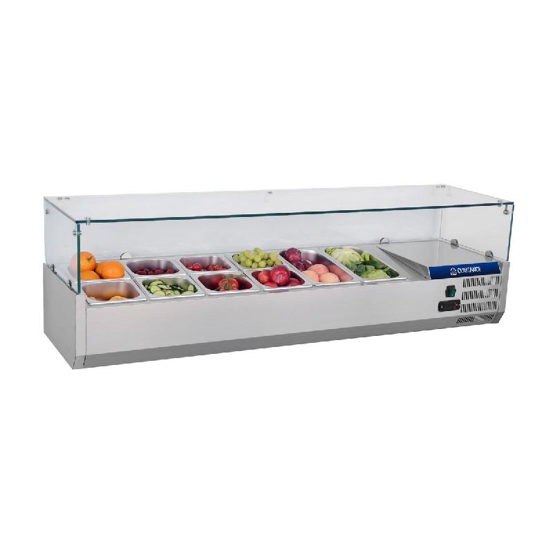 Saladette vitrée positive 9x gn 1/3 à poser - bac non inclus - VRX2000/380-CT_0