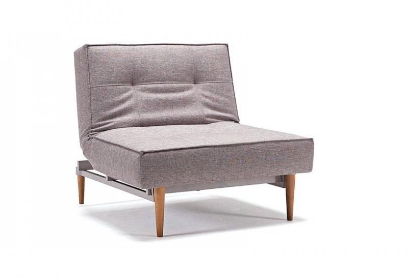 INNOVATION LIVING FAUTEUIL SPLITBACK STYLETTO CONVERTIBLE LIT 90*115 CM PIEDS CHÊNE NATUREL TISSU MIXED DANCE GREY_0