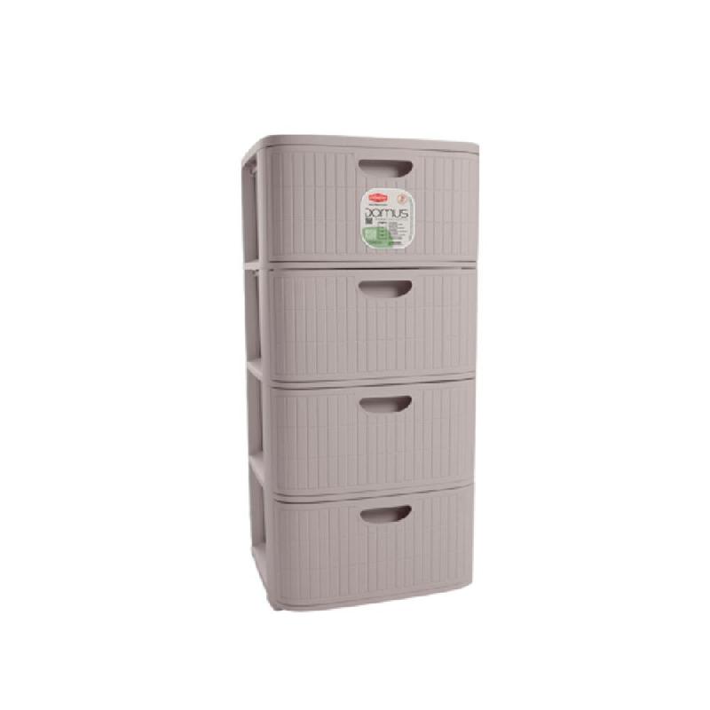 Stefanplast - Commode Domus à 4 tiroirs, gris - multicolore 8003507901018_0