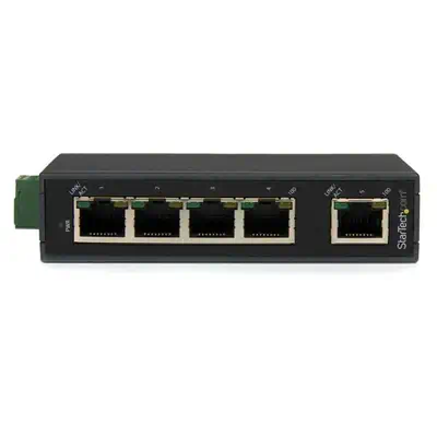 Switch Ethernet industriel non géré à  5 ports - Commutateur réseau 10/100 a montage sur rail DIN_0