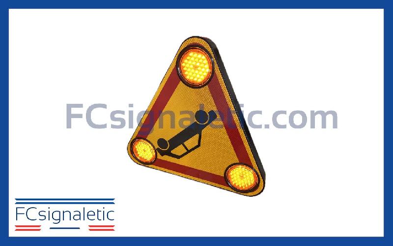 Triangle Triflash AK31 autonome magnétique 500 mm 1 face classe 2 LEDWORK LWK0540-AK31_0