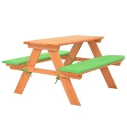 VidaXL Table de pique nique pour enfants avec bancs 89x79x50 cm Sapin - marron Bois massif 91793XL_0