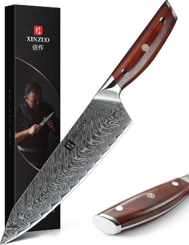 XinZuo - Couteau de chef Damas - Série B27 Yi - multicolore multi-matériau B27-CS_0