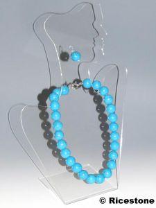 2C) BUSTE, PRÉSENTOIR À BIJOUX COLLIERS OU CHAÎNE.