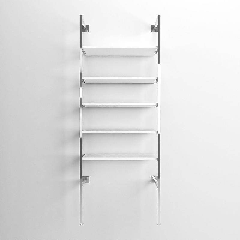 Élément de départ Queen Vogue chrome 5 tablettes blanc L90xH240cm_0