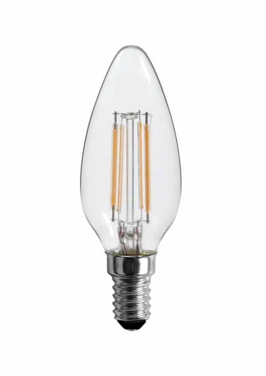 Ampoule LED filament flamme E14 4W - 360° - 3000K - 470lm_0