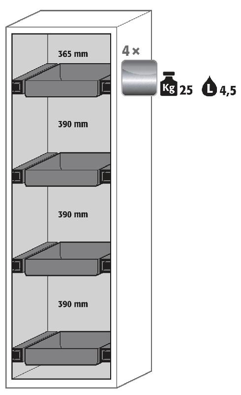 ARMOIRE SÉCURITÉ S-CLASSIC-90 S90.196.060.WDASR JAUNE - MANUTAN COLLECTIVITÉS