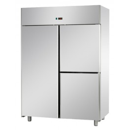 Armoires réfrigérées positives 1200L inox - 1 porte et 2 portillons - Groupe tropicalisé - Réfrigération ventilée_0