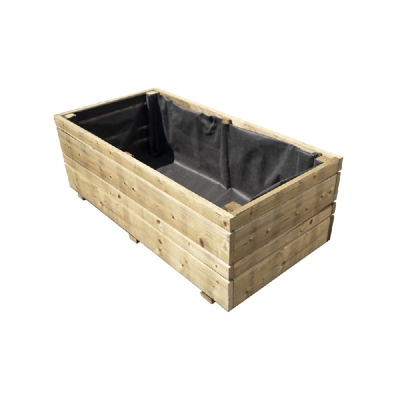Bac Oslo 80 x 40 x H. 28 cm - Pin classe 3 FSC® - Design original et robuste_0