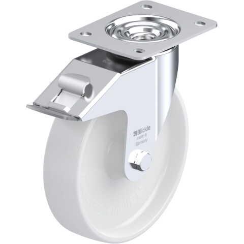 BLICKLE - ROULETTE PIVOTANTE À FREIN Ø 200MM BANDAGE POLYAMIDE PA 6.6 300KG - LE-PO 200R-FI