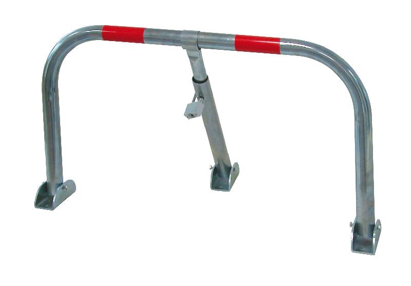 Bloc parking simple - en acier électrozingué Ø38 mm - bandes réfléchissantes - verrouillage par cadenas_0