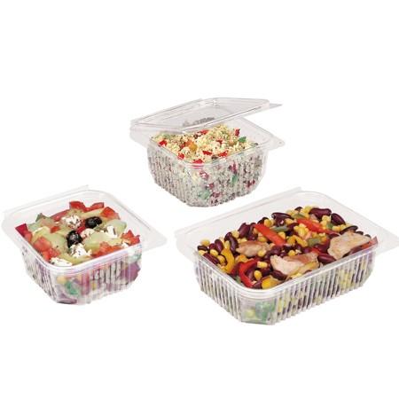 Boîtes à couvercle rentrant - Cristal - Optipack - Polyéthylène - 187x138x67 mm - 1 kg - Carton de 400 boîtes - Marque ALPHAFORM_0