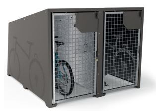 Box à vélo individuel et sécurisé - BERLIN - Tôle galvanisée - 1820x1450x2055 mm_0