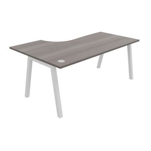 BUREAU COMPACT PARTAGE RETOUR DROIT 180 CM CÈDRE / BLANC - BURONOMIC