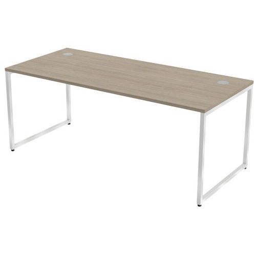 BUREAU KAD PIEDS CADRES 180 X 80 CM CHÊNE GRIS BLANC - MBA