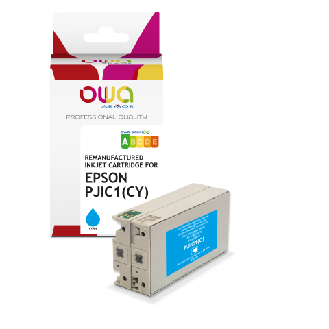 CARTOUCHE D'ENCRE REMANUFACTURÉE OWA - STANDARD - CYAN - POUR EPSON C13S020447 - CARTOUCHE COMPATIBLE