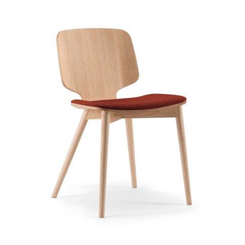 CHAISE CODICI AVEC PLACET - BRIQUE