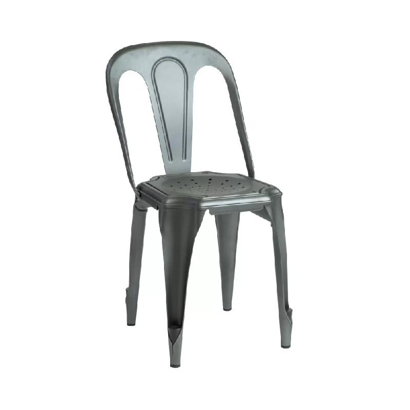 Chaise empilable en métal FUSION - finition époxy aspect vintage - Stamp_0