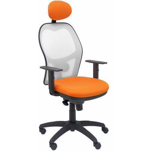 CHAISE JORQUERA AVEC APPUI-TÊTE BLANC/ORANGE - PIQUERAS Y CRESPO