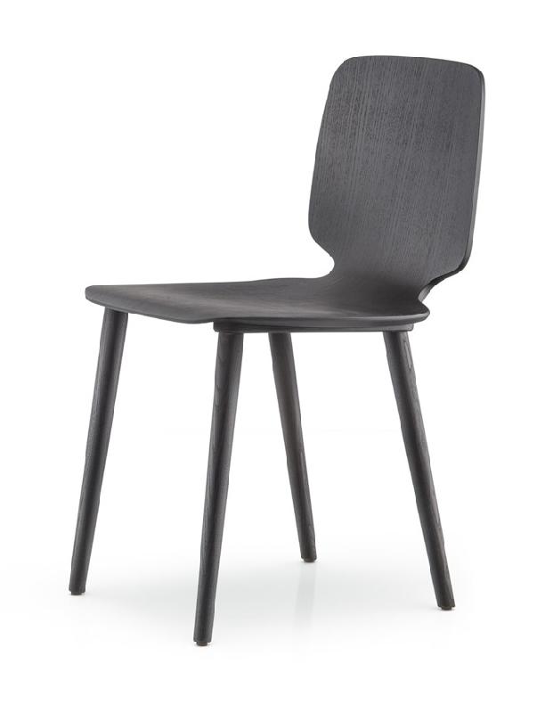 Chaise tout bois Babila - coque multipli et piètement en frêne massif - finition frêne naturel, noyer, gris clair, anthracite ou blanc_0