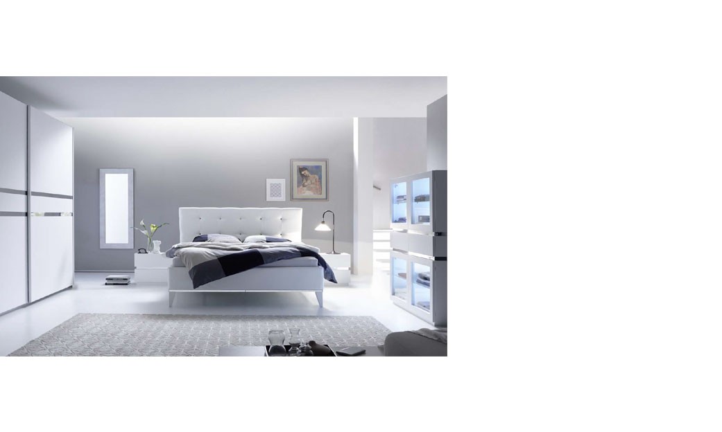 Chambre Adulte Design Laque Blanc Et Chrome Arla