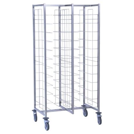 CHARIOT CAFÉTÉRIA 2 X 12 NIVEAUX SANS PAROIS