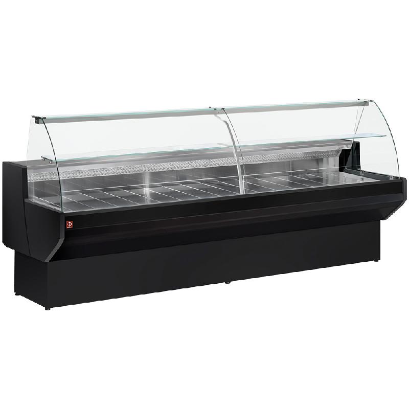 Comptoir vitrine bombée réfrigéré positive à vitre avec réserve noi... - PML15/B5-R2_0