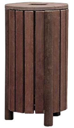 CORBEILLE RONDE ACANTHE EN PLASTIQUE RECYCLE - AVEC OU SANS COUVERCLE - GRANDE CAPACITE 100L_0