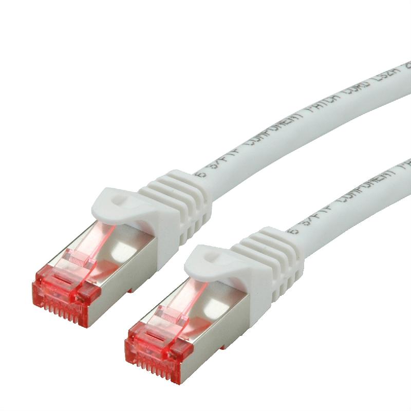Cordon ROLINE S/FTP(PiMF) Cat.6, LSOH, Component Level, blanc, 0,5 m_0