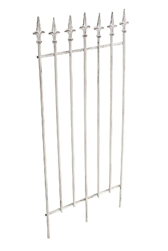 Décoshop26 - Treillis support pour plantes grimpantes décoration de jardin en métal blanc vieilli 10_0003872 - métal 3000251821031_0