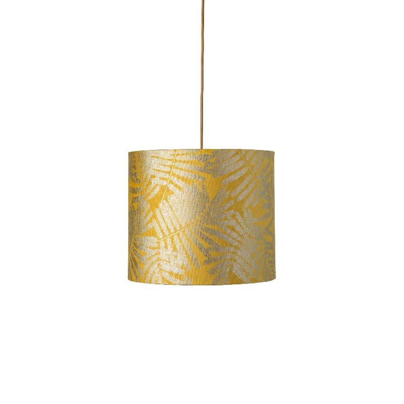 EBB & FLOW FERN LEAVES YELLOW 30CM CÂBLE ROND/DORÉ
