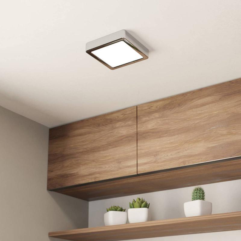 EGLO PLAFONNIER LED FUEVA 5 IP44 3000K CHROME 16X16CM
