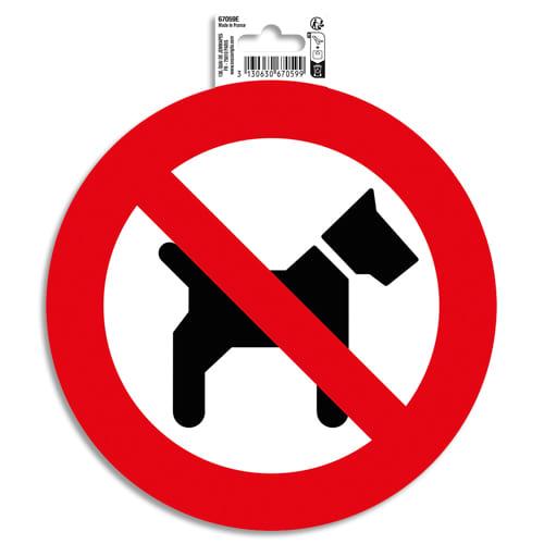 Panneau interdiction chien