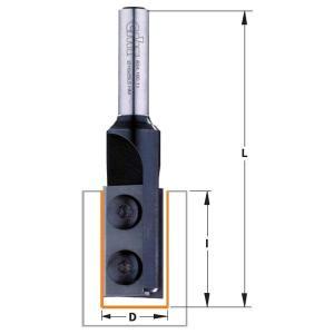 FRAISE A PLAQUETTES DIAMETRE 16 MM L.U 48.3 MM QUEUE DE 20 MM