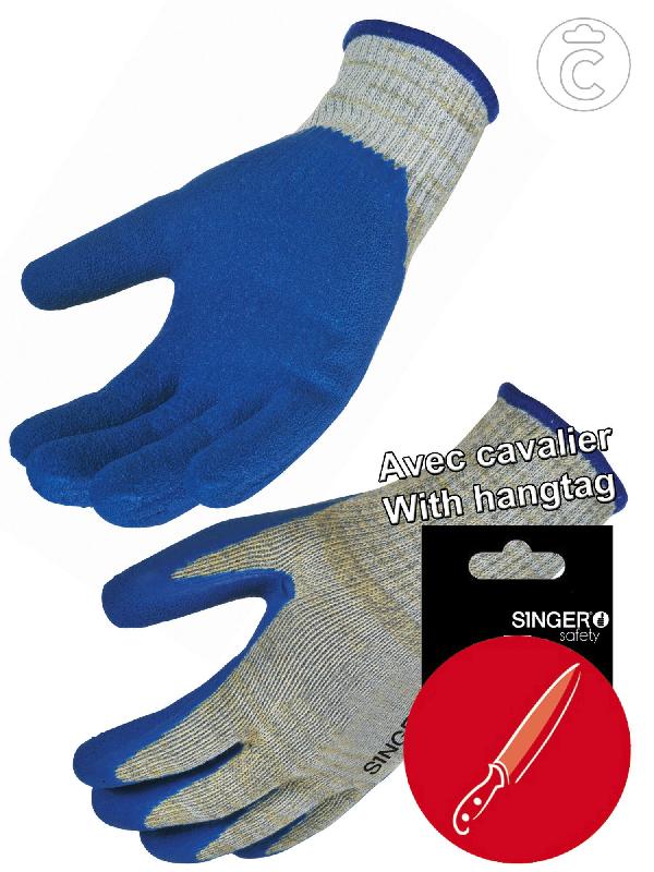 Gants tricotés en fibres Kevlar - protection coupure niveau E et chaleur niveau 2 - Singer SINCTKV10508_0