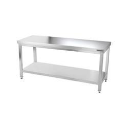 GGM Gastro Tables Inox de Travail Centrales Premium avec Etagère - Profondeur 600 mm - ATK166 - 4063326066521_0