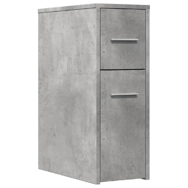 Helloshop26 - Armoire de salle de bain étroite avec roulettes 22 x 44 x 61,5 cm grand rangement pratique design en bois d'ingénierie 02_0050649 - m�_0