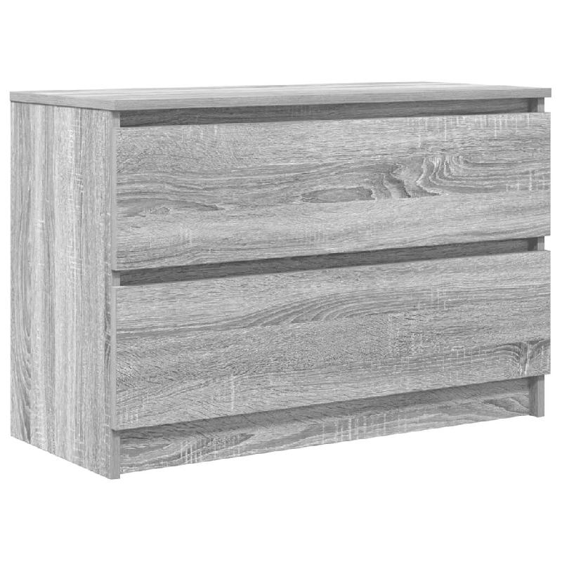 Helloshop26 - Meuble TV avec grand espace de rangement 80 x 35 x 54 cm pratique moderne en bois d'ingénierie gris 02_0051739 - gris Bois massif 30002_0