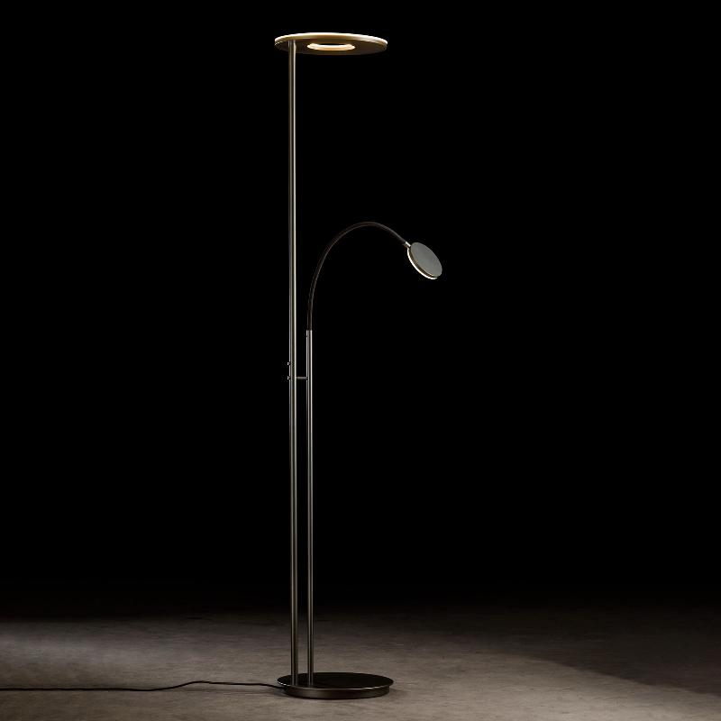 HOLTKÖTTER NOVA FLEX LAMPE INDIRECTE ALU MAT/NOIRE