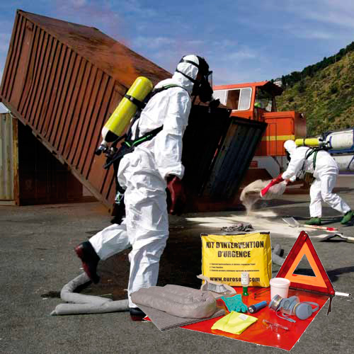 Kits antipollution - Kit d'intervention ADR avec absorbants tous liquides et équipements de sécurité_0