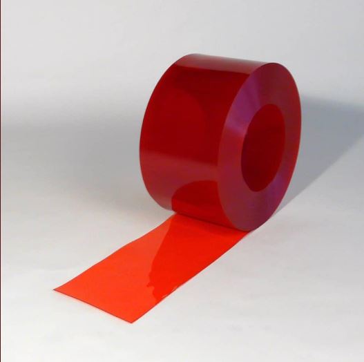 Lanière PVC souple - translucide rouge/opaque - 200 x 2 mm - isolation thermique_0