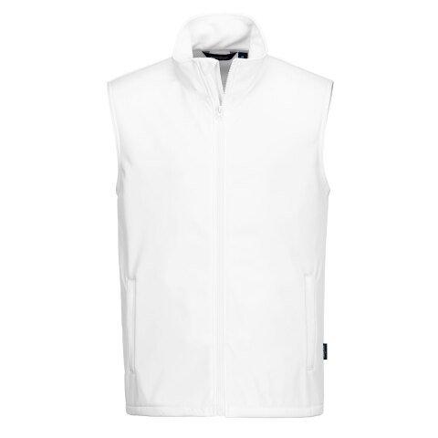 LOT DE 2 - PORTWEST TK22 GILET SOFTSHELL PRINT AND PROMO (2 COUCHES) BLANC - TAILLE XL