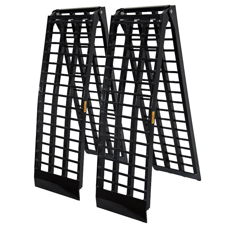 Lot de 2 rampes de chargement pliantes en aluminium - Multi-usage - 274 cm - Charge jusqu'à 800 kg - Réf. 16_0001226_0